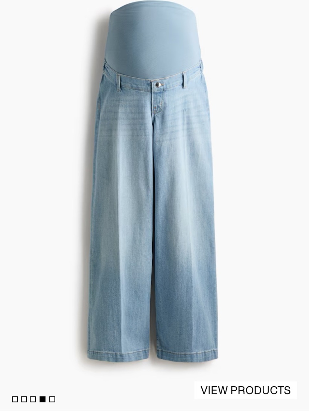 H&M Light Blue Maternity Wide-Leg Jeans